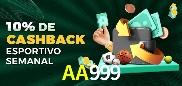 10% de bônus de cashback na AA999